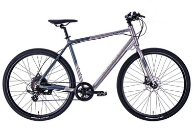 Pedal Clipper Electric Flat Bar Road Bike Grey 54cm