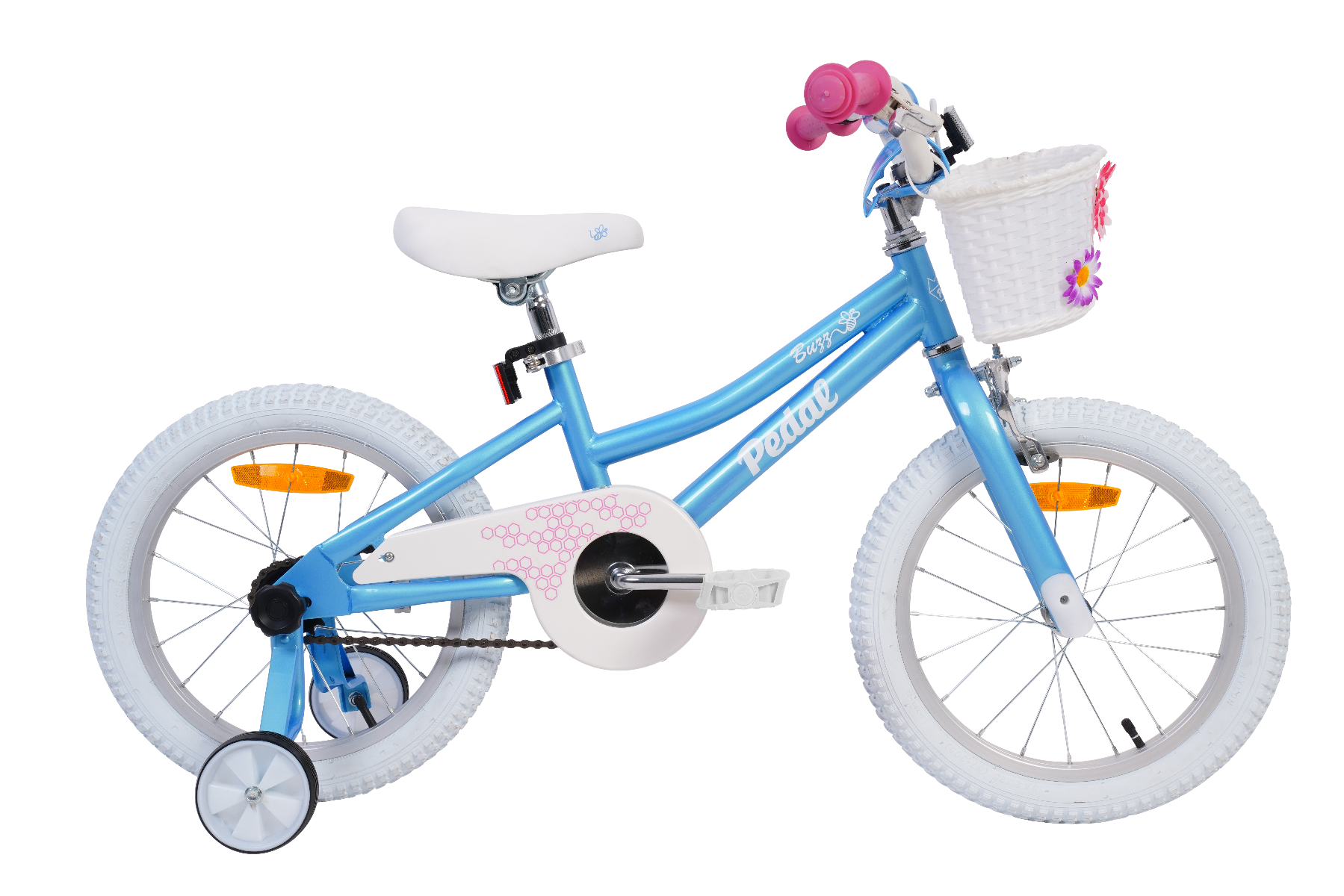 Pedal Buzz Steel Kids Bike Light Blue Pedal Pedal Bikes