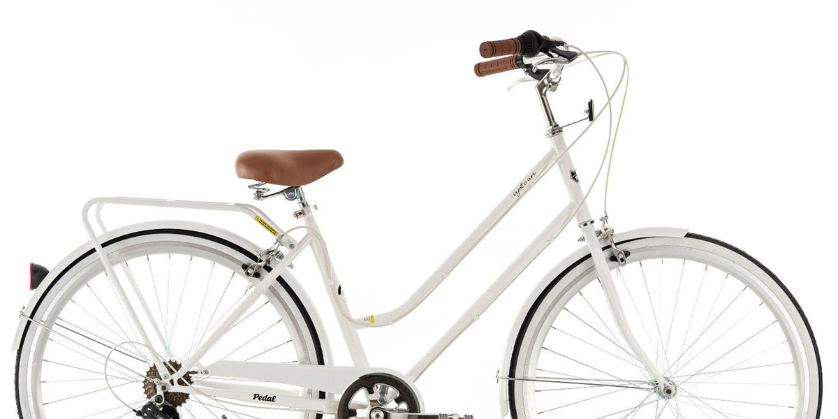 Pedal Uptown Cruiser Bike Classic White Pedal Pedal Bikes
