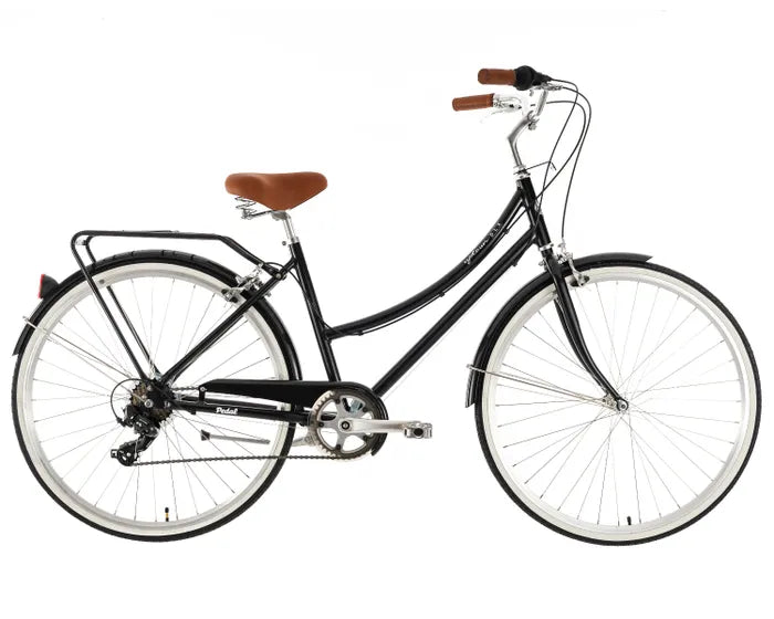 Pedal Uptown DLX Cruiser Bike Black Pedal Pedal Bikes