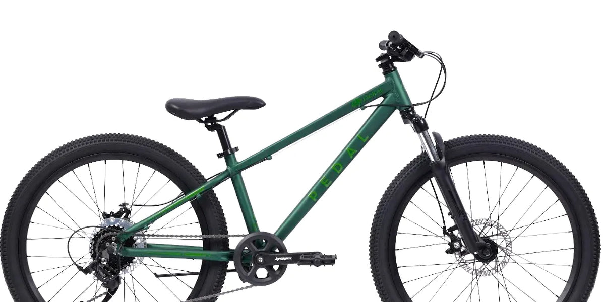 Pedal Jackal Kids Mountain Bike Green Pedal Bikes
