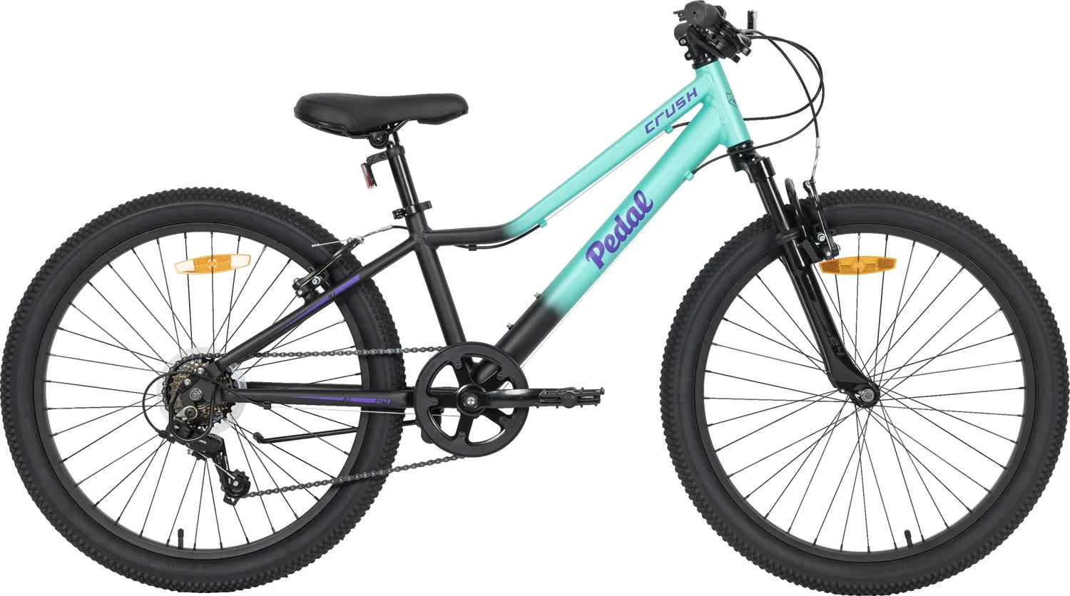 Pedal Crush 24" Kids Bike Teal/Purple Fade1