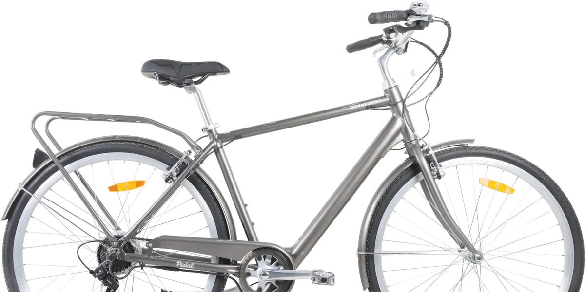 Pedal Downtown SL Electric Vintage Cruiser Bike Gloss Charcoal