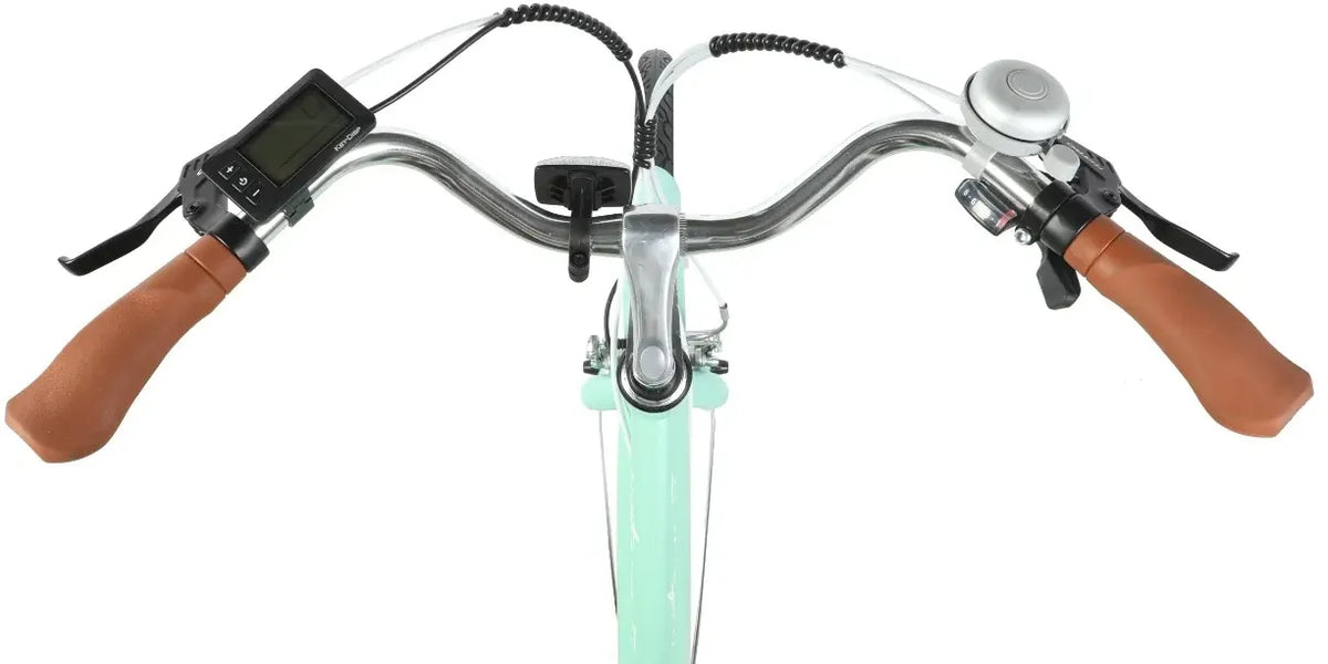 Pedal Uptown SL Electric Vintage Cruiser Bike 7Speed Mint Green