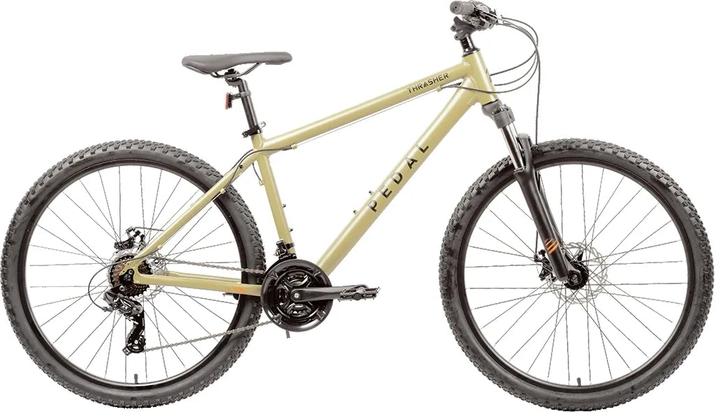 Pedal Thrasher Hardtail Mountain Bike Olive Green - Main Image