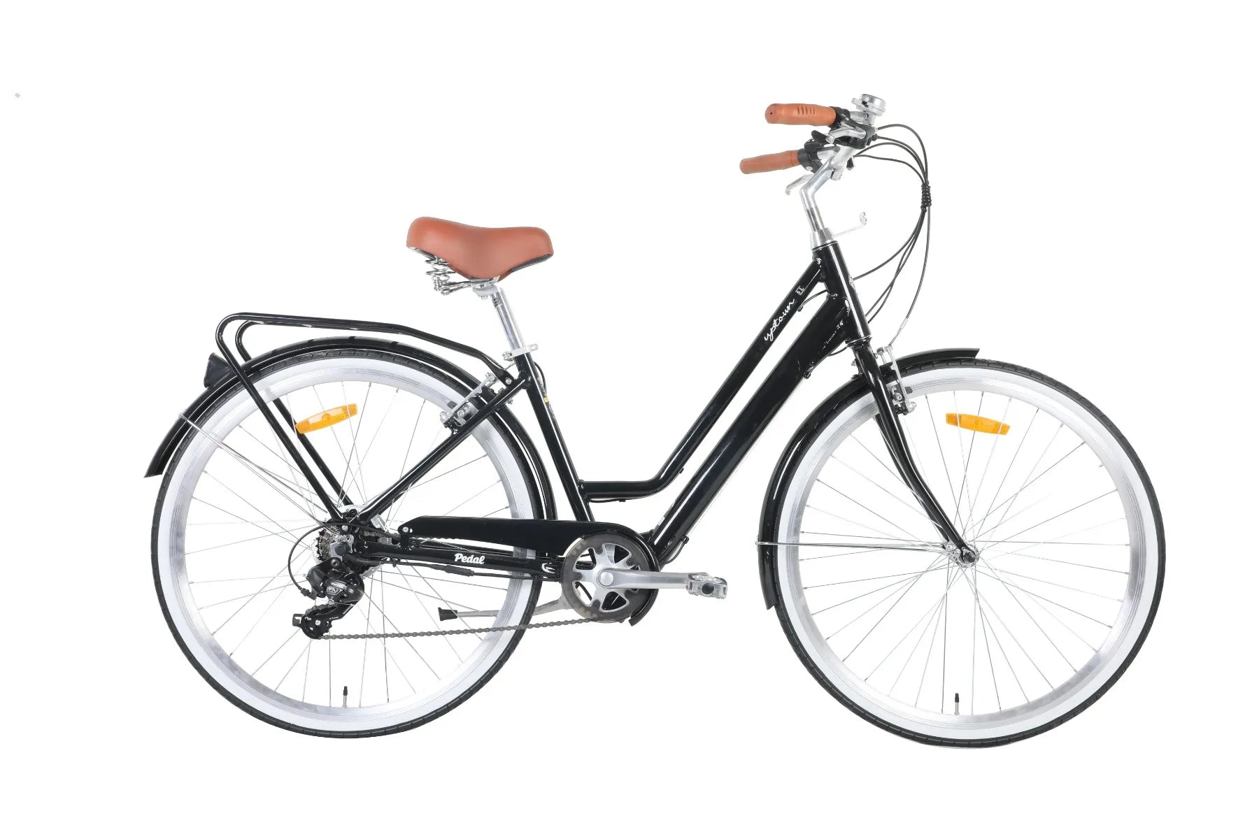 Pedal Uptown SL Electric Vintage Cruiser Bike Black