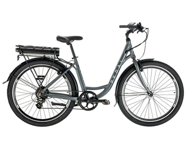 Pedal Comet Step Through 27.5" Electric Cruiser Bike Lunar Grey