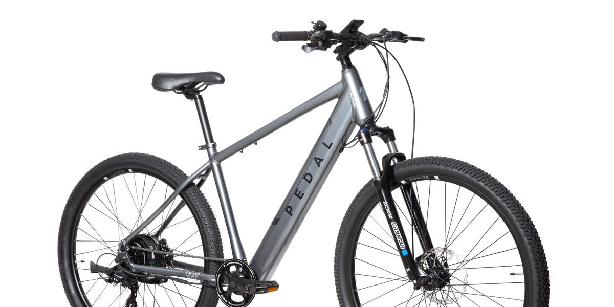 Pedal Coyote 2 Electric Hardtail Mountain Bike Gloss Charcoal Pedal