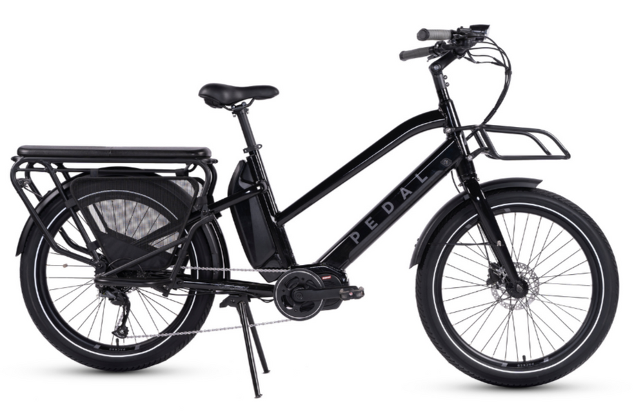 Pedal Packer Electric Cargo Bike Black Pedal Pedal Bikes